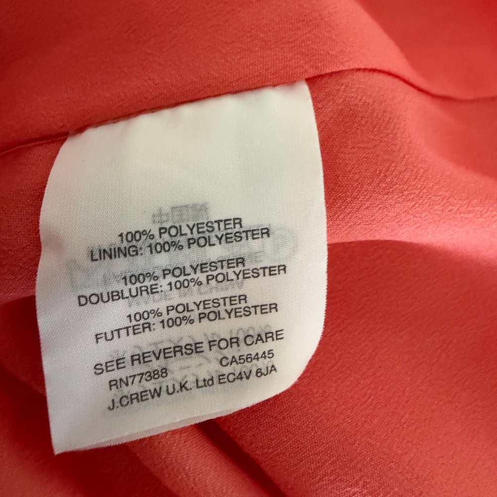 J Crew Daisy Lace Dress XS 00 Orange Coral Midi Fit Flare Sleeveless wedding - Picture 9 of 16